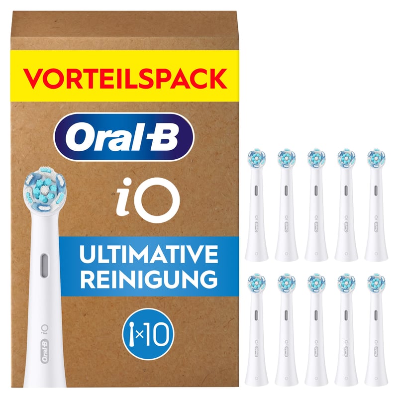 Náhradné hlavice na elektrickú zubnú kefku Oral-B iO Ultimate Clean, biele, 10 ks