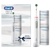 Elektrická zubná kefka Oral-B PRO 3 3500 s 3 režimami čistenia, 360° senzorom tlaku, cestovným puzdrom, biela – dizajn Braun 1
