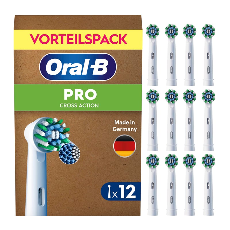 Rezerve periuță de dinți electrică Oral-B PRO CrossAction, Alb, 12 bucăți