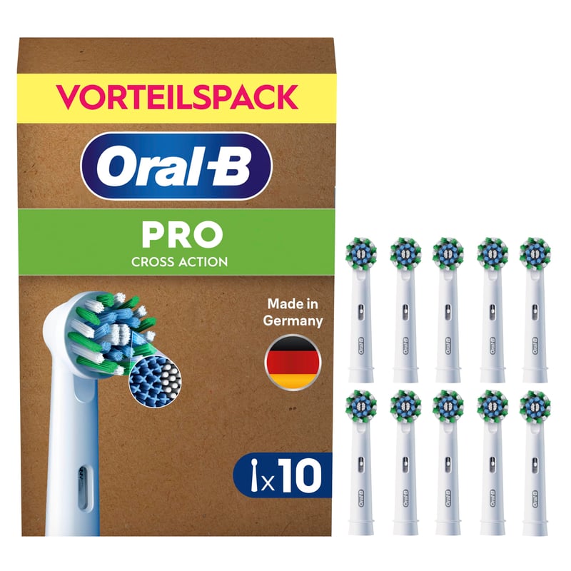 Rezerve periuță de dinți electrică Oral-B PRO CrossAction Alb - pachet de 10 bucăți