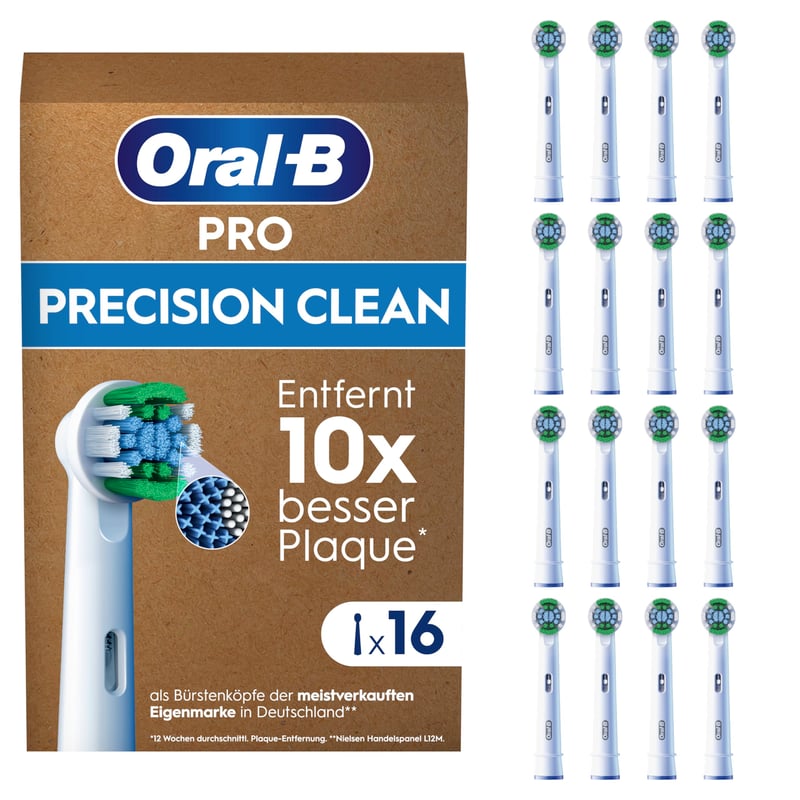 Capete de periaj de schimb pentru periuța de dinți electrică Oral-B PRO Precision Clean, Alb, 16 bucăți