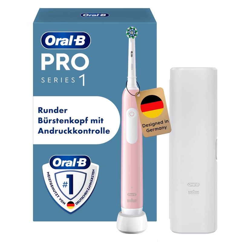 Elektrická zubná kefka Oral-B Pro Series 1 s náhradnou hlavicou, ružová