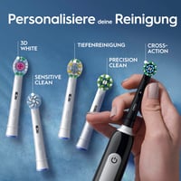 Oral-B Pro Series 1 Elektromos Fogkefe Fekete - 3 Tisztítási Mód, Nyomásérzékelő, Utazótok, Braun Design 9