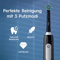 Oral-B Pro Series 1 Elektromos Fogkefe Fekete - 3 Tisztítási Mód, Nyomásérzékelő, Utazótok, Braun Design 8