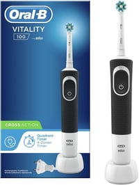 Oral-B Vitality 100 elektromos fogkefe fekete, 1 tisztítási program, időzítő 1