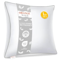 Pernă cu 3 camere Orange Wave, 80x80 cm, umplutură din puf și pene de gâscă albă, pernă moale pentru dormit 1