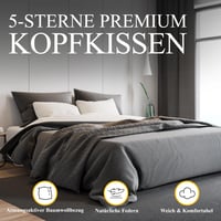 Pernă cu puf Orange Wave 80x80 cm, Pernă premium din puf și pene de gâscă, certificată RDS și Oeko-TEX, pentru cei care dorm pe o parte 2