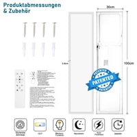 Oraymin LED panel 120x30 cm, stropna svjetiljka s prigušivanjem i daljinskim upravljačem, 40W 4400LM, 3000K-6500K, s funkcijom memorije, za spavaću i dnevnu sobu 9