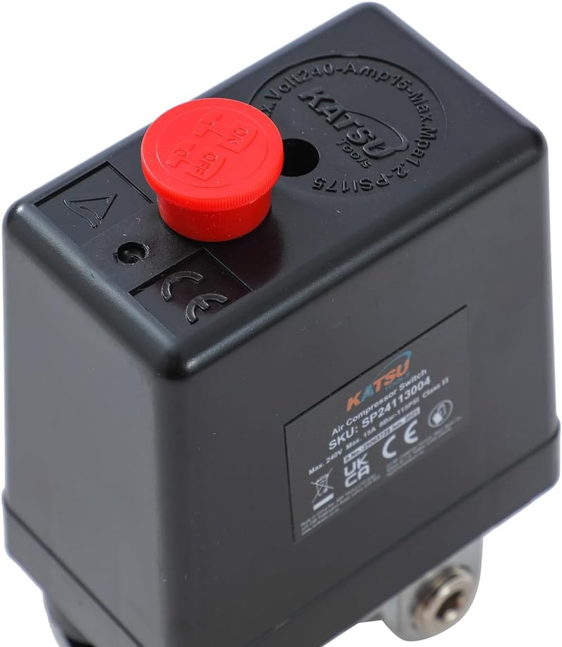 ORAZIO 3 Portos Légkompresszor Nyomáskapcsoló 220V 16A - Egyfázisú 1/4" BSP Szelep 6-8 Bar Nyomástartományú Vezérlő