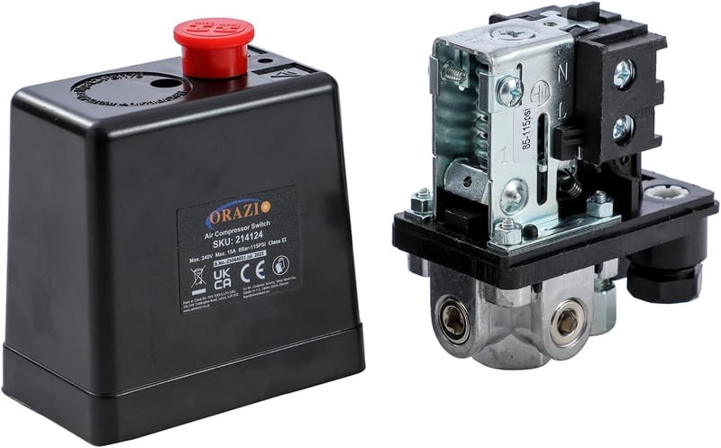ORAZIO Nyomáskapcsoló G1/4 220V 16A Légkompresszor Vezérlő Szelep