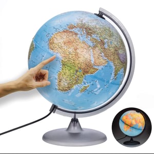 ORBIT Globes & Maps LED svjetleći globus 30 cm, fizička i politička karta — Slomljeno postolje (stanje: vidi 2. sliku)