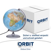 ORBIT Globes & Maps LED-es svietiaci glóbus 30 cm, dvojaký fyzický a politický — Zlomený podstavec (stav: pozri 2. obrázok) 9