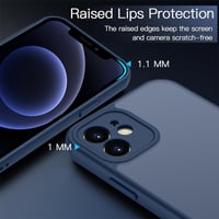 ORDA puzdro na iPhone 12 6,1 palca, kompletná ochrana fotoaparátu, nárazuvzdorné, odolné proti poškriabaniu, matné, nezanecháva odtlačky prstov, priesvitná zadná strana, tmavomodré 2