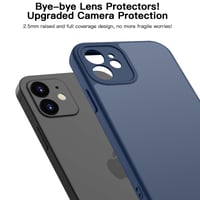 ORDA puzdro na iPhone 12 6,1 palca, kompletná ochrana fotoaparátu, nárazuvzdorné, odolné proti poškriabaniu, matné, nezanecháva odtlačky prstov, priesvitná zadná strana, tmavomodré 7