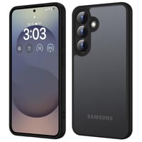 ORDA puzdro pre Samsung Galaxy S25 FE, 6,7 palca, kompletná ochrana fotoaparátu, nárazuvzdorné, odolné proti poškriabaniu, matné, nezanecháva odtlačky prstov, polopriehľadný zadný kryt, čierne 1