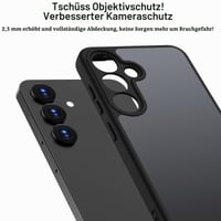 ORDA puzdro pre Samsung Galaxy S25 FE, 6,7 palca, kompletná ochrana fotoaparátu, nárazuvzdorné, odolné proti poškriabaniu, matné, nezanecháva odtlačky prstov, polopriehľadný zadný kryt, čierne 7