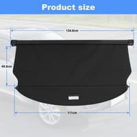 OREALTOOL Csomagtér Takaró Hyundai IX35 2010-2017 Fekete Kihúzható Roló Árnyékoló Csomagtartó Védő 4