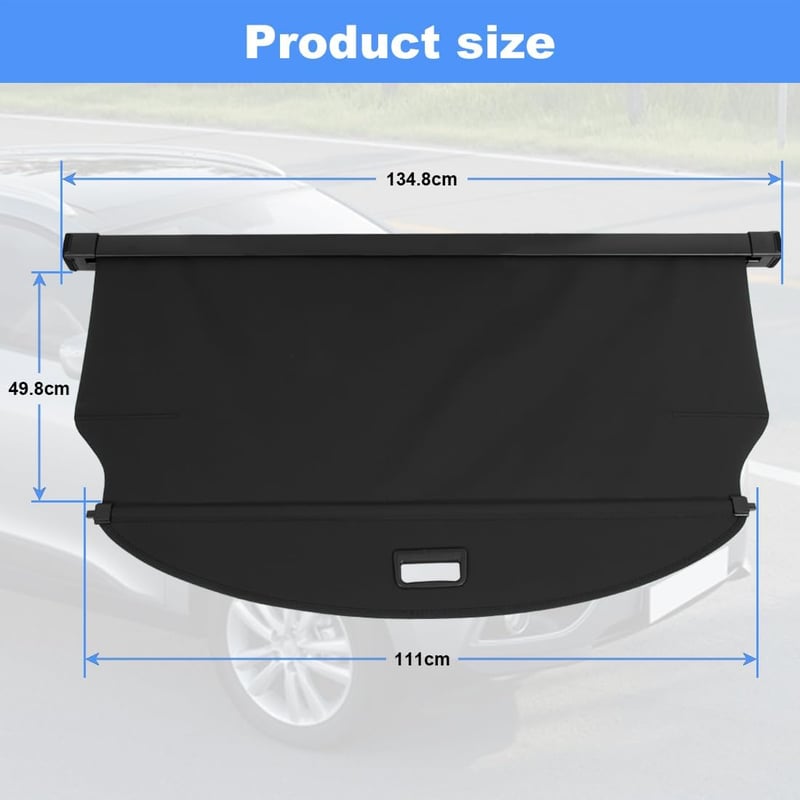 OREALTOOL Csomagtér Takaró Hyundai IX35 2010-2017 Fekete Kihúzható Roló Árnyékoló Csomagtartó Védő
