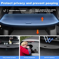 OREALTOOL Csomagtér Takaró Hyundai IX35 2010-2017 Fekete Kihúzható Roló Árnyékoló Csomagtartó Védő 6