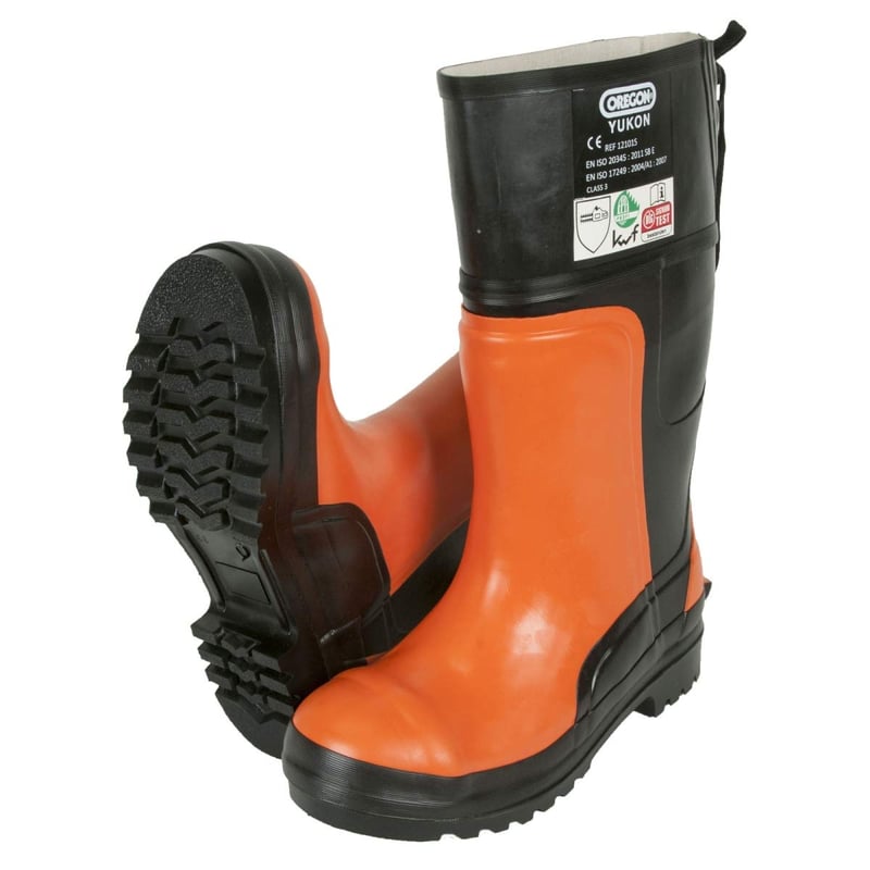 Cizme de protecție pentru motofierăstrău Oregon Yukon din cauciuc natural - mărimea 45