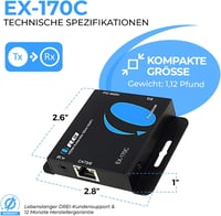 OREI 4K HDMI Ethernet Extender CAT5/CAT6/CAT7 50m IR Loop Out 4