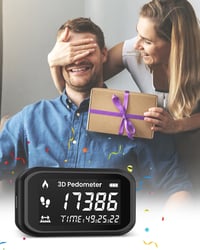 ORIA 3D krokomer s klipom, jednoduchý fitness tracker, vodotesné počítadlo kalórií pre seniorov, ženy a deti, so šnúrkou na krk, hodinkami, bez aplikácie, do vrecka 7
