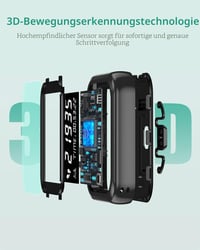 ORIA 3D krokomer s klipom, jednoduchý fitness tracker, vodotesné počítadlo kalórií pre seniorov, ženy a deti, so šnúrkou na krk, hodinkami, bez aplikácie, do vrecka 4