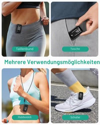 ORIA 3D krokomer s klipom, jednoduchý fitness tracker, vodotesné počítadlo kalórií pre seniorov, ženy a deti, so šnúrkou na krk, hodinkami, bez aplikácie, do vrecka 6