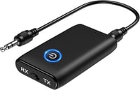 ORIA Bluetooth 5.3 AUX Adapter - 2 az 1-ben Vezeték Nélküli Audio Vevő Hangszórókhoz, Autóhoz, Fejhallgatóhoz - 10m Hatótáv, CVC Zajszűrés,  1