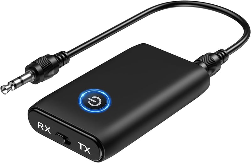ORIA Bluetooth 5.3 AUX Adapter - 2 az 1-ben Vezeték Nélküli Audio Vevő Hangszórókhoz, Autóhoz, Fejhallgatóhoz - 10m Hatótáv, CVC Zajszűrés, 