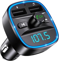 ORIA Bluetooth FM Transzmitter Autóba - Kihangosító Mikrofonnal, 2 USB Töltővel, Zajszűréssel, MP3 Lejátszóval, iOS és Android Kompatibilis 1