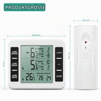 Digitálny teplomer do chladničky a mrazničky ORIA s 2 bezdrôtovými senzormi, monitorom vnútornej teploty, 3 zvukovými alarmami a záznamom min/max hodnôt 8