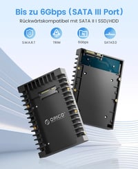 ORICO 1125SS 2,5" na 3,5" interný adaptér/rámček na pevný disk pre SATA HDD alebo SSD disky 7/9,5/12,5 mm, bez káblov, 5 ks, čierny 3