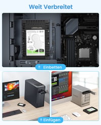 ORICO 1125SS 2,5" na 3,5" interný adaptér/rámček na pevný disk pre SATA HDD alebo SSD disky 7/9,5/12,5 mm, bez káblov, 5 ks, čierny 6