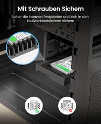 ORICO 1125SS 2,5" na 3,5" interný adaptér/rámček na pevný disk pre SATA HDD alebo SSD disky 7/9,5/12,5 mm, bez káblov, 5 ks, čierny 5