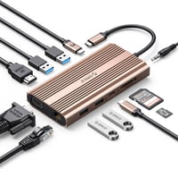 ORICO 12 az 1-ben USB-C dokkoló 4K HDMI VGA 100W PD 5 port Ethernet 1