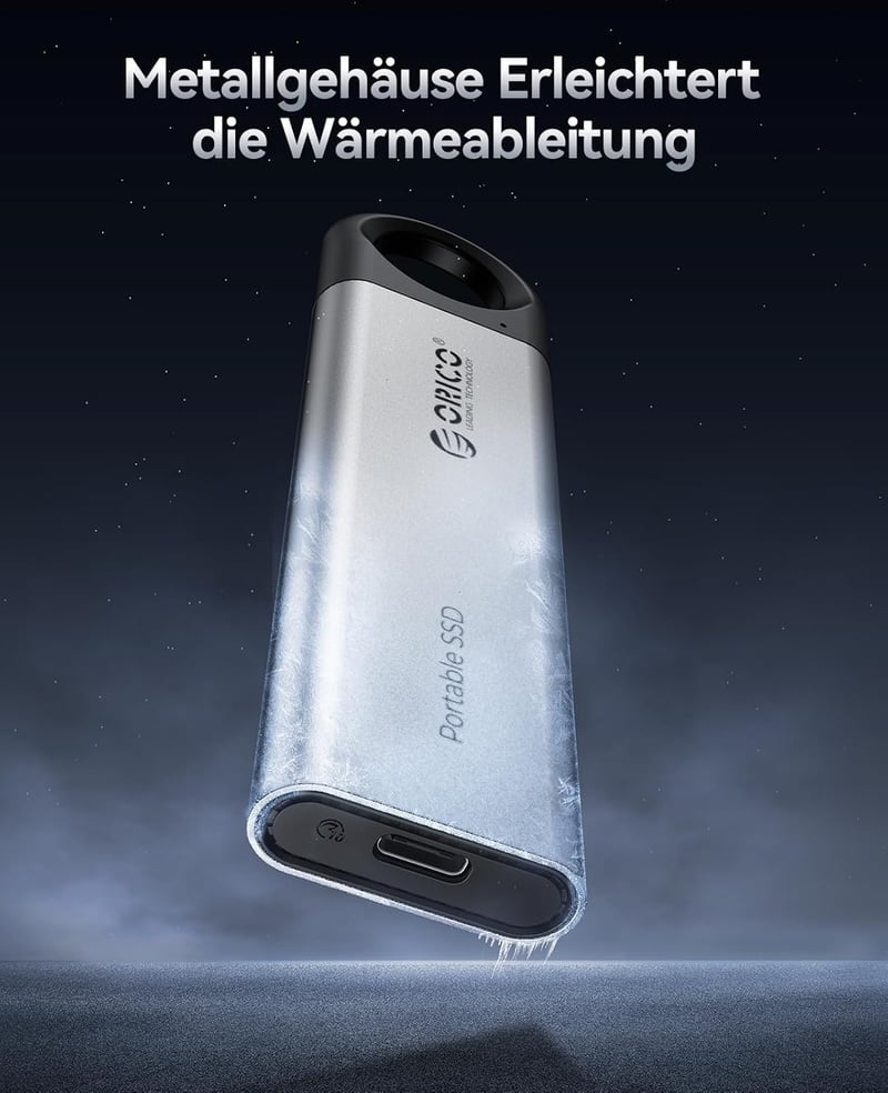 ORICO 1TB Hordozható SSD 1050MB/s USB-C Külső Merevlemez Telefon Tablet Laptop