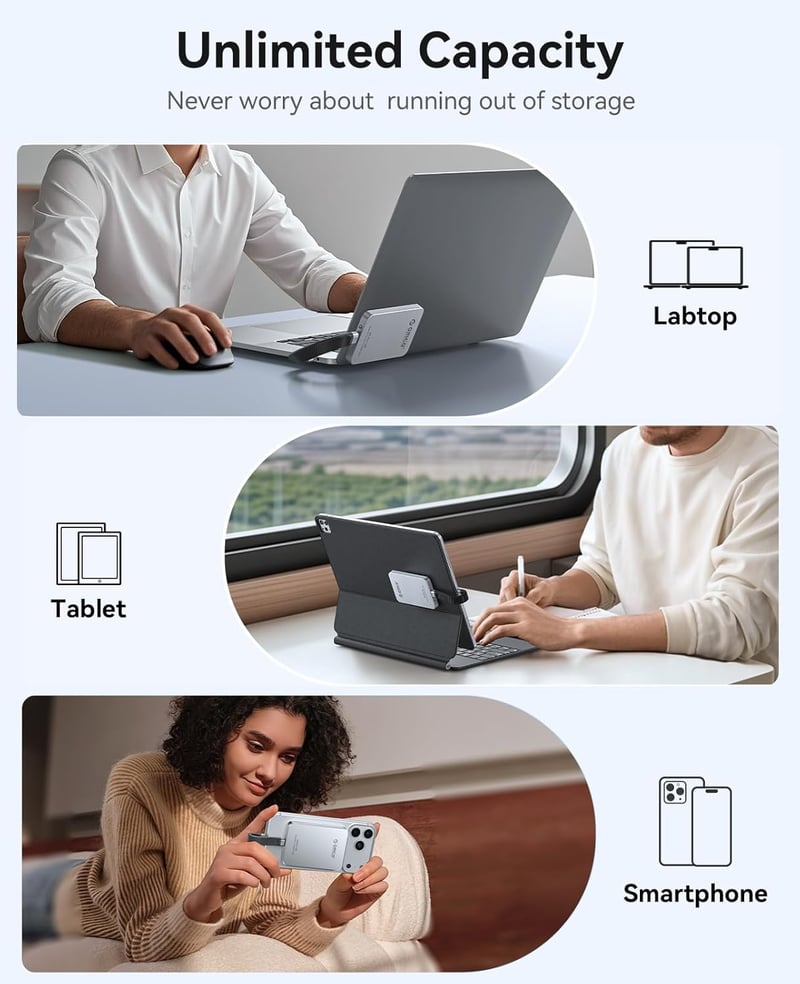 ORICO 480GB Mágneses Külső SSD, Alumínium, 460MB/s, MagSafe Kompatibilis