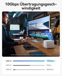 ORICO 5 csatornás RAID merevlemez ház 2.5" SATA SSD/HDD-hez USB 3.2 Gen 2 6
