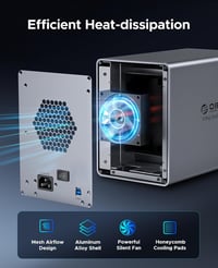 ORICO 5 merevlemez dokkoló állomás USB 3.0 alumínium ház 3.5 inch HDD-hez 4