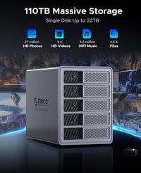 ORICO 5 merevlemez dokkoló állomás USB 3.0 alumínium ház 3.5 inch HDD-hez 2