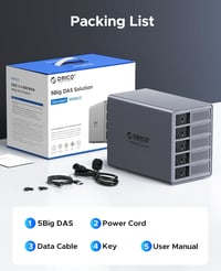 ORICO 5 merevlemez dokkoló állomás USB 3.0 alumínium ház 3.5 inch HDD-hez 8