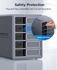ORICO 5 merevlemez dokkoló állomás USB 3.0 alumínium ház 3.5 inch HDD-hez 5