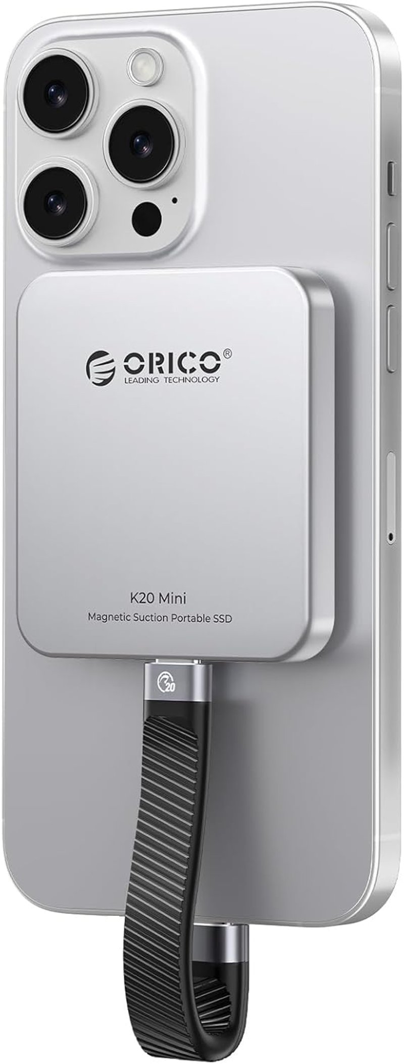 ORICO K20Mini 480GB mágneses külső SSD, 2000 MB/s, USB-C