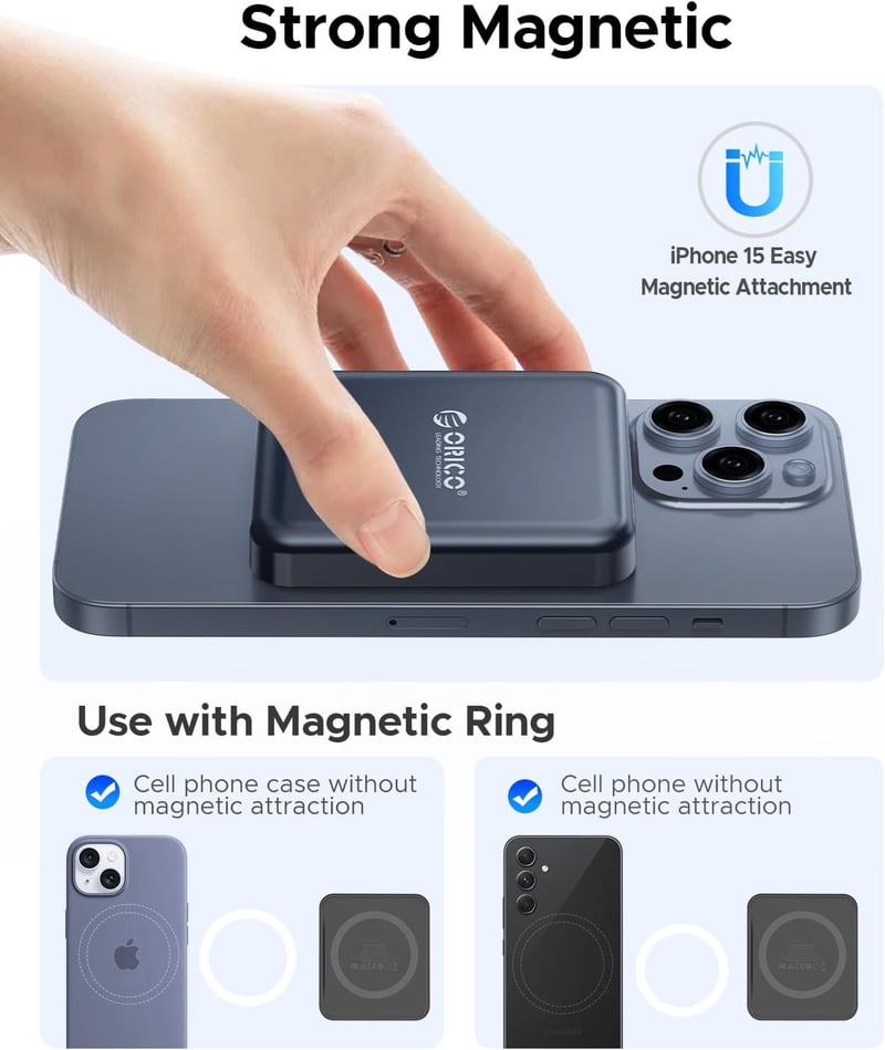 ORICO 512GB Mágneses Külső SSD USB 3.2 Gen 2 2000MB/s iPhone 15/16 Type-C