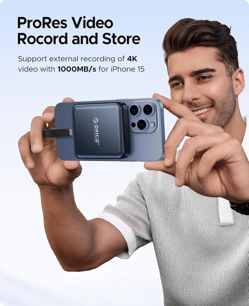 ORICO 512GB Mágneses Külső SSD USB 3.2 Gen 2 2000MB/s iPhone 15/16 Type-C