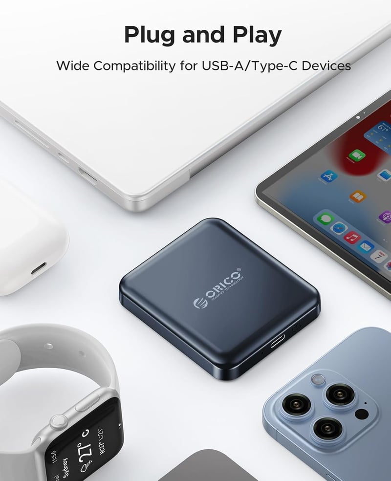 ORICO 512GB Mágneses Külső SSD USB 3.2 Gen 2 2000MB/s iPhone 15/16 Type-C