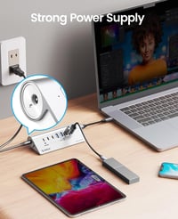 ORICO 7 portos USB C 3.2 Gen 2 hub 10 Gbps, 4 USB C, 2 USB A, 60W PD töltés 8