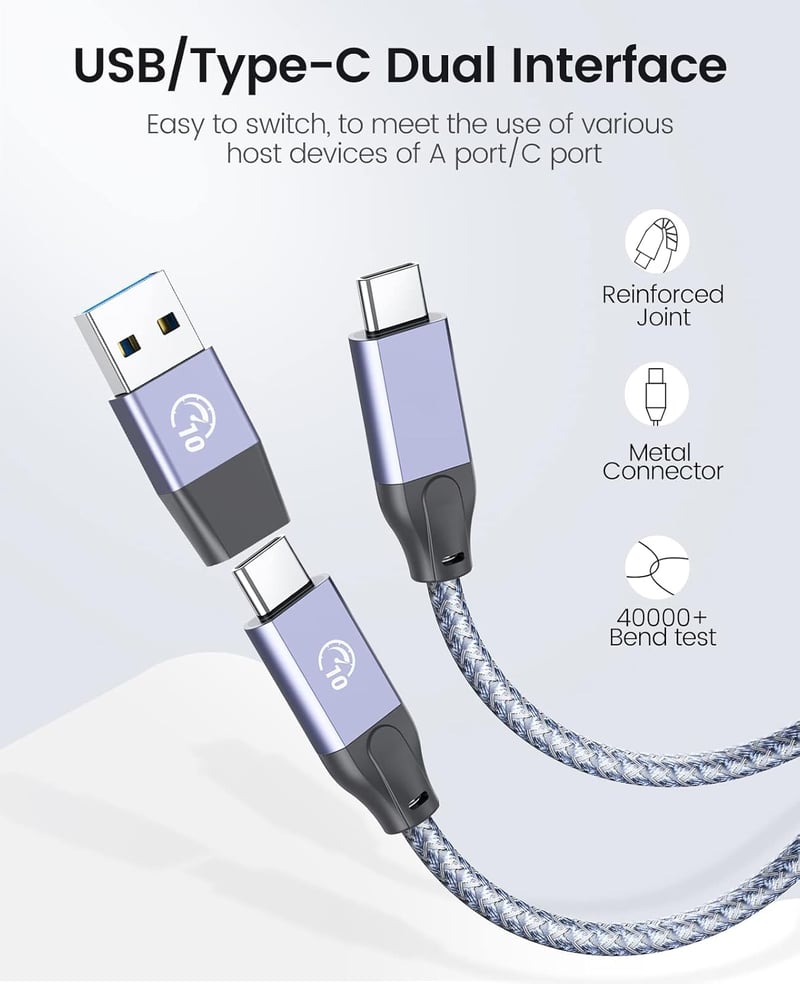 ORICO 7 portos USB C 3.2 Gen 2 hub 10 Gbps, 4 USB C, 2 USB A, 60W PD töltés