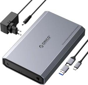 ORICO DD35-C3 alumínium 3,5"-os külső merevlemez ház, USB 3.2 Gen2, max. 20 TB, MacBook/Windows